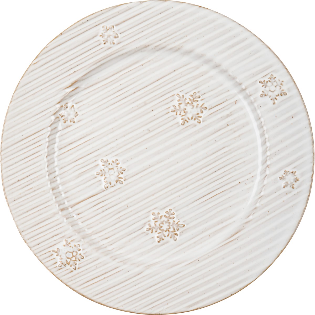 Ribbed Snowflake Large Plate