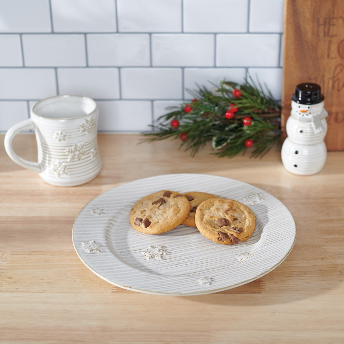 Ribbed Snowflake Large Plate - Thumbnail 2