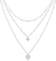 Silver Two-Coin Layered Choker Necklace