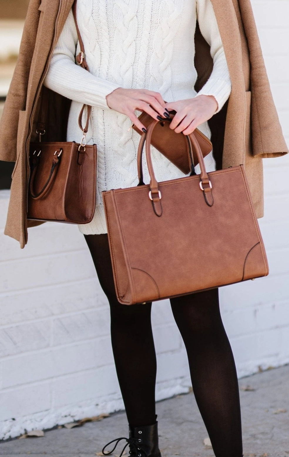 Abigail 3-Piece Tote & Crossbody Bag With Wallet Set - Thumbnail 3