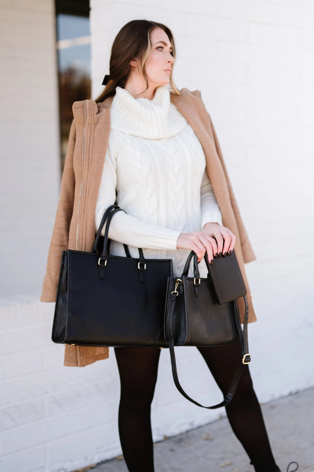 Abigail 3-Piece Tote & Crossbody Bag With Wallet Set - Thumbnail 2