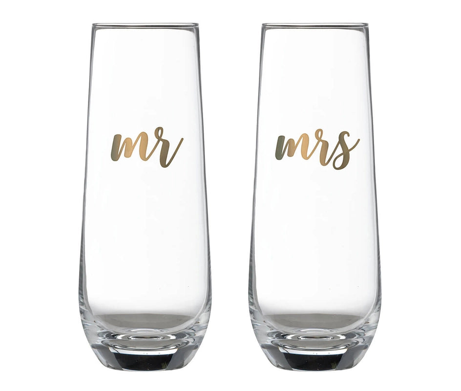 Mr. & Mrs. Champagne Flute Set