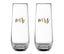 Mr. & Mrs. Champagne Flute Set | Glass