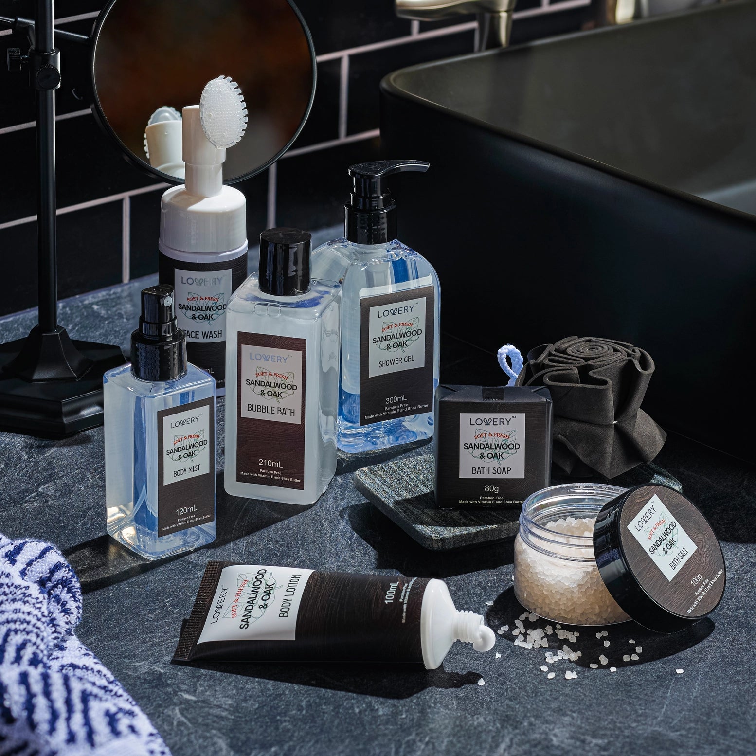 flovery Sandalwood & Oak Spa Set - Thumbnail 2
