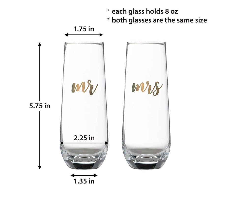 Mr. & Mrs. Champagne Flute Set - Thumbnail 2